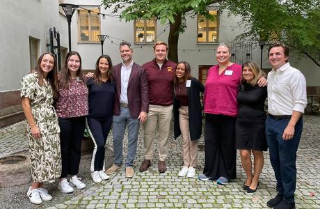 Group photo of the students in Sweden