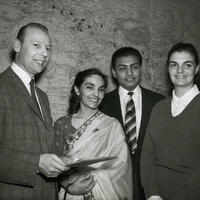 1959: Advisor Josef Mestenhauser with three international students