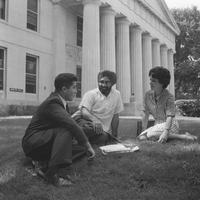 1961: Ali Bar Zeqar, a senior from Iran majoring in political science; Joqindar Singh Uppal, a graduate student in economics from India; and Luz Maria Rodriguez, a senior from Venezuela majoring in sociology