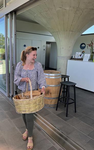 sophia haley holding a basket