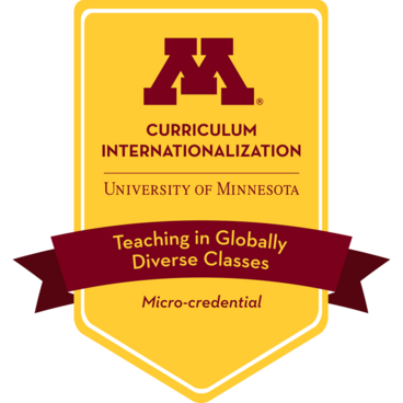 digital badge with name of micro-credential: Teaching in Globally Diverse Classes