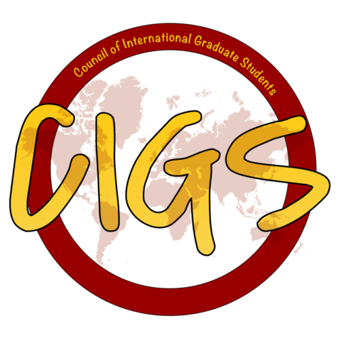 CIGS logo with a maroon circle and world map in background